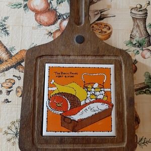 Vintage ladle hot plate holder